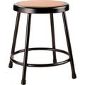 National Public Seating Interion® 18" Steel Work Stool with Hardboard Seat - Backless - Black - Pack of 2 INT-6218-10/2